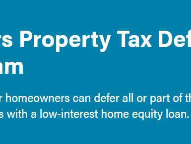 Seniors Property Tax Deferral Program